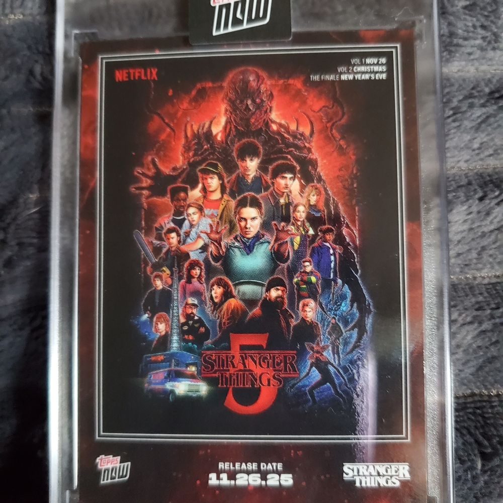 Topps Stranger Things 5 Art Card - Red and Black